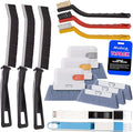 Window Track Cleaner, 14 PCS Crevice Cleaning Brush Kit | For Window Groove, Blinds, Vents, Baseboard, Grout and Shower Door Track Cleaning