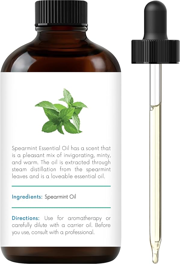 Handcraft Blends Spearmint Essential Oil – 1 Fl Oz – 100% Pure and Natural – Premium Grade Essential Oil for Diffuser and Aromatherapy, Skin, Massage, Candle and Soap Making Fragrance