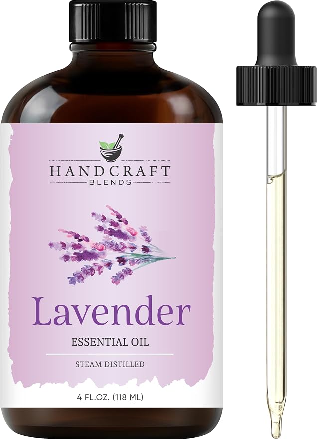Handcraft Blends Lavender Essential Oil – Huge 4 Fl Oz – Essential Oil for Diffuser and Aromatherapy, Skin, Massage, Candle and Soap Making Fragrance