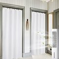 RYB HOME White Curtains for Bedroom - Privacy Window Curtains Sunlight & UV Shades 50% Room Darkening for Bedroom Bath Office Living Room, W 42 x L 84 inch, Pure White, 1 Pair