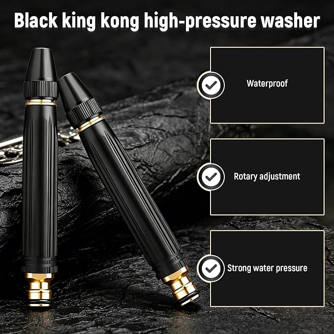 2026 New Jet Nozzle PowerWasher for Garden Hose, 2Pcs Garden Hose Nozzle High Pressure PowerfulCleaning Spray Evenly, High Pressure Hose Nozzle for Car Washing