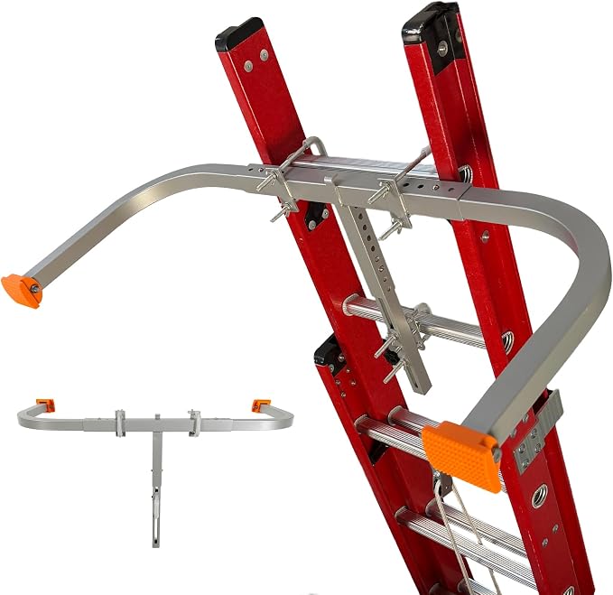 Ladder Stabilizer, Aluminum Alloy Extension Ladder Stabilizer for Roof, Adjustable Ladder Standoff Attachment for Gutters, Windows, Ladder Stabilizers Support