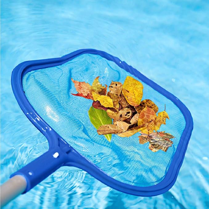 2PCS Swimming Pool Leaf Skimmer Net Swimming Pool Cleaner Supplies and Accessories Leaf Rake Mesh