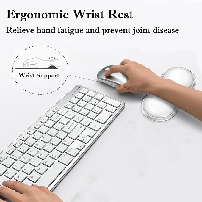 Update Mouse Wrist Rest 5.71" Silicone Wrist Support Pad for Pain Relief, Effortless Typing, Gaming, Computer, Laptop, Office – Anti-Slip Base, Easy to Clean