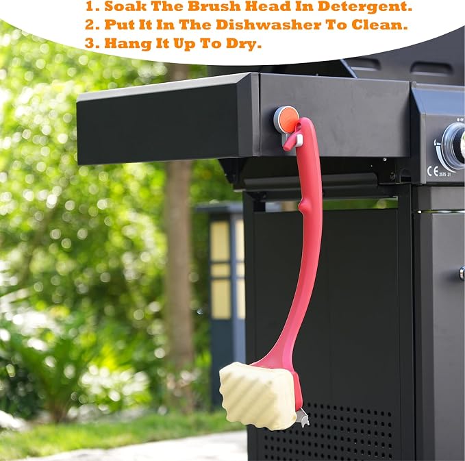 Grill Brush for Outdoor Grill, Bristle Free Grill Brush BBQ Grill Brush with Scraper, Steam Grill Cleaning Brush & Grill Cleaning Kit, BBQ Brush for Gas Charcoal Smoker Griddle, Gifts for Men Dad