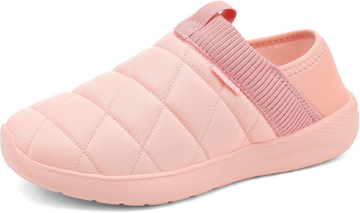 KUBUA Slippers for Men and Womens Indoor House Shoes Plush Slip on Outdoor Garden Loafers