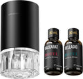 Airversa RD1 Waterless Essential Oil Diffuser Starter Kit, Black | 2x30 mL Hotel Scent Fragrance Oil, Up to 600 sq ft, Battery Operated, 100mL Capacity, Multi-mode Ambient Light, RD1Kit-2x30-B