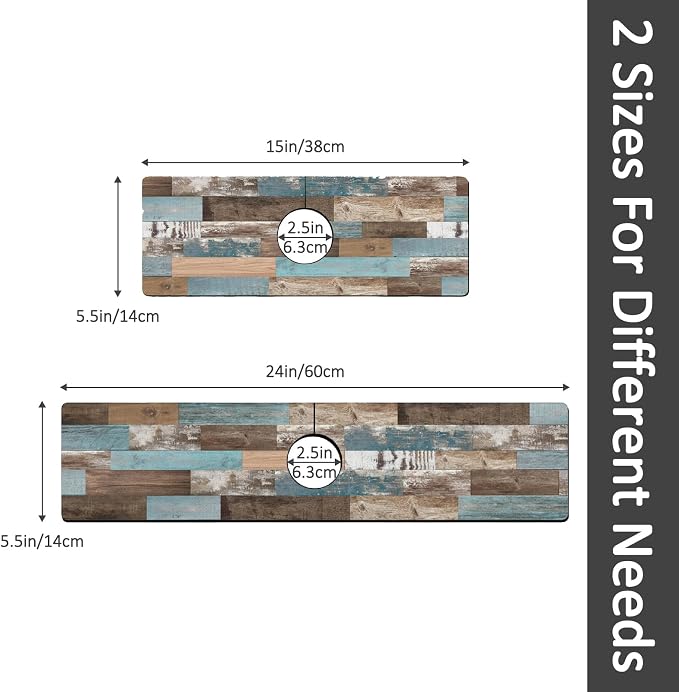 2PCS 24" X 5.5" Kitchen Sink Splash Guard Faucet Mat Wood Grain Super Absorbent Fast Drying Faucet Guard & Draining Mat Sink Splash Guard Behind Faucet for Kitchen, Bathroom
