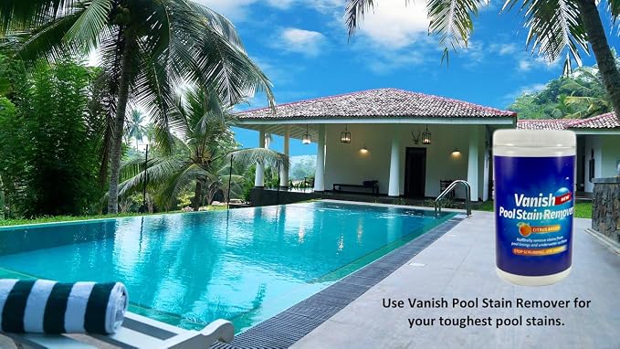 Bosh Chemical Vanish Pool & Spa Stain Remover (2LBS)- Natural Safe Citrus Based, Works Excellent on Vinyl, Fiberglass, and Metals, Removes Rust and Other Tough Stains