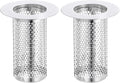 uxcell 2 Pack Shower Drain Strainer, 3.1" x 2" Stainless Steel Floor Drain Strainer Deep Sink Hair Catcher for Kitchen Bathroom Balcony Floor Drain, Fit Hole Size from 1.18" to 1.97"