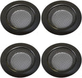 Drain Hair Catcher,Drain Stoper,Shower Drain Cover for Bathtub, Kitchen Sink Strainer, Stainless Steel Bathroom Sink, Drain Stopper with (4 PCS,Black,2.7 in)