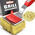 GRILLART SteamWizards Grill Brush Bristle Free, Seamless-Fit Scrub Scraper | Safe Durable Replaceable Head, Flexible Sturdy Handle, For All BBQ Grates, Heat-Resistant, Steam Cleaning Tool, Daddy Gifts