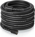 Super Flexible Kink Resistant Prevent leakage Pressure Washer Hose,Black 1/4",M22 threads 3100 PSI High Pressure Washer for Ryobi, Troy Bilt, Greenworks, Generachouse etc. (100FT)