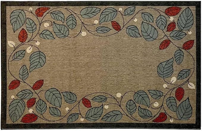 Pilgrim Home and Hearth 19671-1 - 4'x6' Area Rug - Area Rug with Non-Slip Backing, Ideal for Enteryway, Living Room, Bedroom, Kitchen, Bathroom, Laundry Room - Easy Clean, Durable, Low Pile Rug