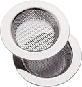 2-Pack Kitchen & Bathroom Sink Drain Strainers I 4.5 Inch Bathroom Drain Hair Catcher & Kitchen Sink Strainer with 2.75" Bowl Area I Kitchen Sink Stopper Drain Cover I Kitchen Sink Strainer Basket