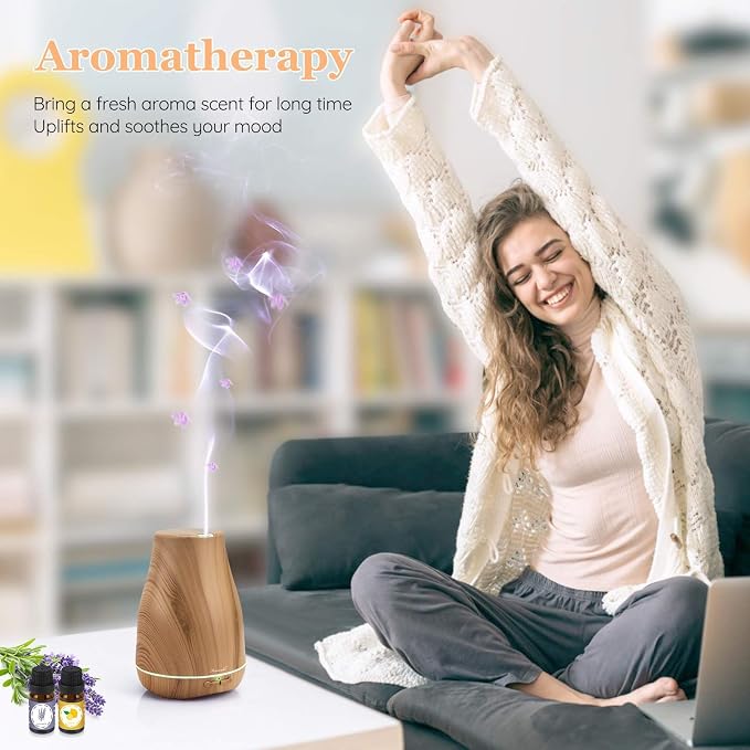 Homeweeks Essential Oil Diffuser for Room 100 ML 1 Pack | Aromatherapy Scent Diffuser Adjustable Mist Mode, Cool Mist, Auto Off Ultrasonic Aroma Fragrance Diffuser for Bedroom Office