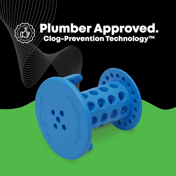 SinkShroom SSBLU988 Sink Drain Protector Hair Catcher/Strainer/Snare, Blue