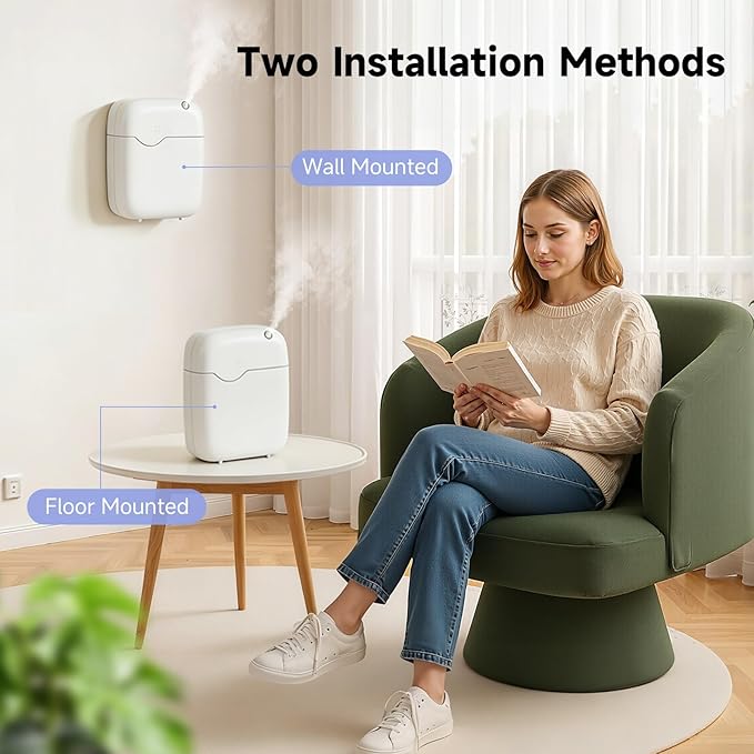 Waterless Essential Oil Diffuser for Home Large Room Hotel Whole House Gift | Scent Diffuser Up to 3000 sq ft, Smart Cold Air Scent Oil Machine, App & Panel Control,Long Lasting Aroma,No Water,400mL