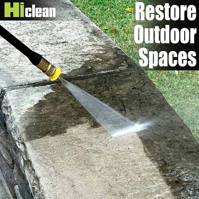 Hiclean Electric Pressure Washer 1800 PSI | Portable Power Washer, Compact Design, Foam Cannon, Turbo and Fan Nozzles, ETL Certified