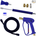 Essential Washer Brass Pressure Washer Gun and Hose Kit | M22 Adaptors | 18" Extension Wand | Nozzle Guard