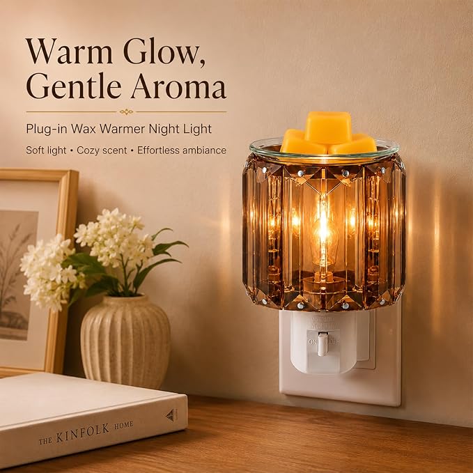 MeplLivs Fragrance Warmer, Plug in Wax Warmer for Scented Candles | Decorative Plug-in Wax Melt Warmer for Home Decor, Golden Design, Gifts & Aroma