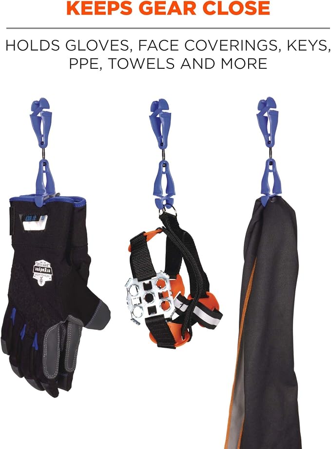 Ergodyne Squids 3420 Swiveling Glove Clip Holder with Dual Clips