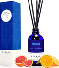 Xcleen Citrus Scented Reed Diffuser, Orange, Lime & Lemon Oil Reed Diffuser, Real Citrus! Holiday Home Fragrance for Bathroom Office Decor