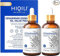 HIQILI Cedarwood Essential Oil 30ml 2-Piece Set | Enhance Massage, DIY Blends, Skin Care, Soap & Candle Making, Home Atmosphere —30mL / 1.01 fl.oz each, 2-Piece Set