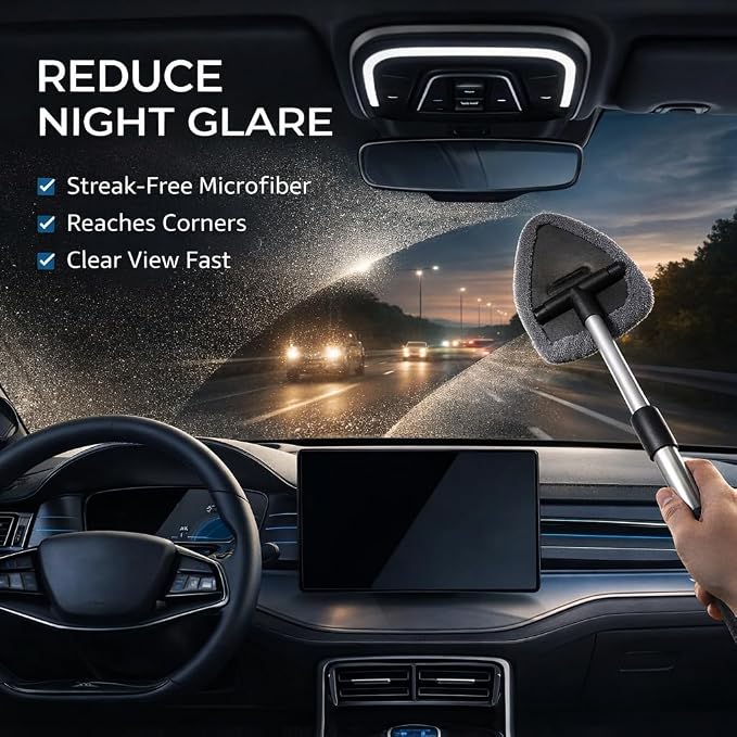 15PCS Interior Cleaning Kit Graded Boar Brush 160g Gel Swivel Glass Tool | Scratch-free vent duster microfiber pads waterproof bag, car & home dual use, practical holiday gift for car lovers