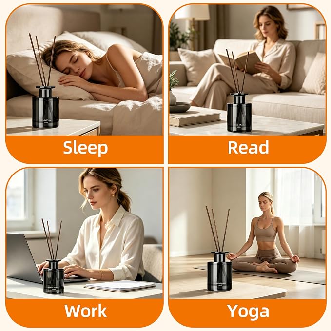 Reed Diffusers for Home 5.1 fl oz (150 ml) for Bathroom,Shelf,Office Decor | Reed Diffuser Sets Bathroom Decor Diffusers Non-Toxic Essential Oil Long Lasting Home Fragrance with Reed Diffuser Sticks
