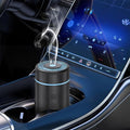 SEEDSEEL 100ML Car Diffuser, USB Rechargeable Battery Operated,Powered Cordless Essential Oil Diffuser, 7 LED Color Lights 2 Timer Modes for Car Outdoor Home (Black)