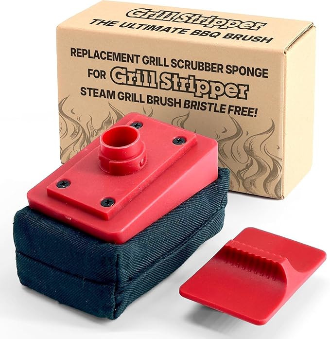 Grill Stripper Grill Cleaner for Outdoor Grill - Replacement Grill Sponge | Flame-Resistant Steam Sponge Refill for Grill Stripper BBQ Grill Cleaner For Outdoor Grill - Essential Grilling Accessories