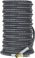 QC Installed Pressure Washer Hose 200 ft, 4200 PSI Flexible & Kink-Resistant, Steel-Braided & Durable, Power Washer Hose with 3/8" 360° Swivel Quick Connect, Hot/Cold Water Compatible, Gray