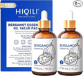 HIQILI Bergamot Essential Oil Set for Diffuser, Skin & Hair | Creates Soothing and Calming Atmosphere for Home and Office, Calms Your Mind, and Works for Skin, DIY - 1 fl oz (2 pack)