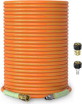 3/8" ID Pressure Washer Hose 150 ft, 4800 PSI Steel-Braided & Durable - Flexible & Kink-Resistant, Power Washer Hose with Swivel Quick Connect & M22-14mm Adapter, Hot/Cold Water Compatible