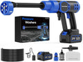 5000 PSI Cordless Pressure Washer with 4.0Ah Battery | Foam Cannon Included, 6-in-1 Nozzle, Car Washing, Patio Rinsing, Fence Cleaning, Deck Care