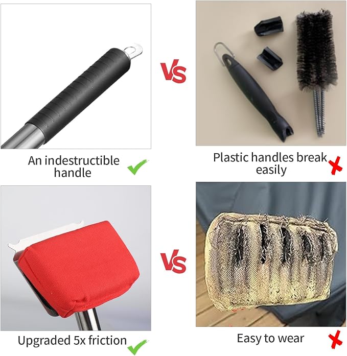 XUDAKAIXIN Grill Brush Bristle Free,(Only Replaceable Cleaning Head No Grill Brush)-Red