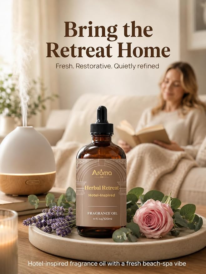 Hotel Collection Diffuser Oil - Herbal Retreat | Clean Herbal Spa Scent With a Rich Aroma and Long-Lasting Scent