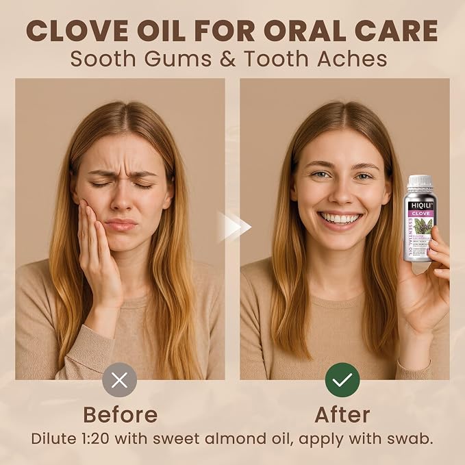 HIQILI Clove Essential Oil for Diffusers for Home, DIY, Large Capacity | Large volume ideal for soap making and cleaning solutions, A professional choice for creative projects - 500ml / 16.9 fl oz