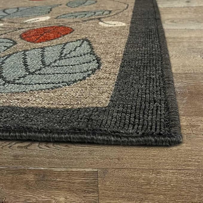 Pilgrim Home and Hearth 19671-1 - 4'x6' Area Rug - Area Rug with Non-Slip Backing, Ideal for Enteryway, Living Room, Bedroom, Kitchen, Bathroom, Laundry Room - Easy Clean, Durable, Low Pile Rug