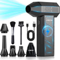 Compressed Air Duster - Electric Air Duster with Brushless Motor - 3 Gear Adjustable Cordless Air Blower - Rechargeable Air Duster for PC, Keyboard, Car, Outdoors, Home (X3)