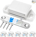 Cabinet Magnetic Catch Door Latch 30LB for Kitchen Drawer Magnets to Stay Closed Magnetic Catch Closet for Drawer（White 6 Pack）