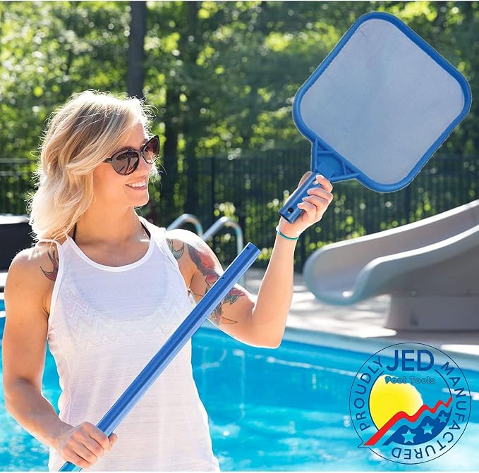 JED Pool Tools 40-364 Universal Skimmer Head – Heavy-Duty Pool Skimmer Net Head for Spa, Hot Tub, Stock Tank Pool, Small Pool & Aquarium Cleaning