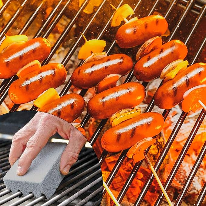 8 Pack Grill Brick Griddle Stone Pumice Cleaning Block | Commercial grade cleaner for oven, stove, BBQ grill, cookers, frying pans, racks and flat tops