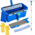 Professional Window Cleaning Kit, Window Washing Kit with 3 Gallon Bucket, 14-Inch Squeegee, 15-Inch Scrubber, 61-Inch Extendable Pole, Set of Window Cleaning Equipment for Home & Commercial Use