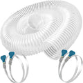 Heavy PVC Dust Collection Hose 4" x 10', Flexible Clear PVC Fume Collection Hose, Puncture-Resistant, Reinforced With Coated Wire Helix