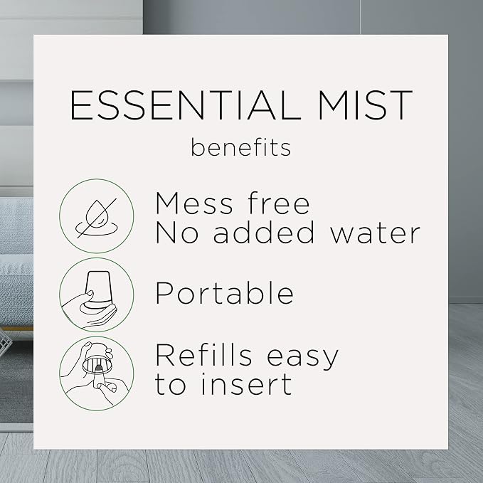 Air Wick Essential Mist Refill,Apple Cinnamon Medley,Essential Oils Diffuser,Air Freshener,Fall scent,Fall decor,(Pack of 6)
