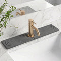 Stone Faucet Mat for Kitchen Sink-Diatomite Drying Stone Mat& Sink Protector,Quick Dry Water Absorbing Stone Tray ,Sink Splash Guard for Kitchen Counter & Bathroom Counter (Dark Grey, 23.6"X3.9")