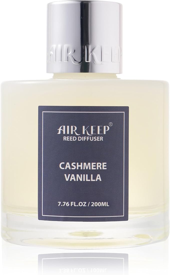 Reed Diffuser Set/Cashmere Vanilla/6.76 fl oz(200ml)/1 Pack/Home & Office Decor Aromatherapy Diffuser Oil Gift Set