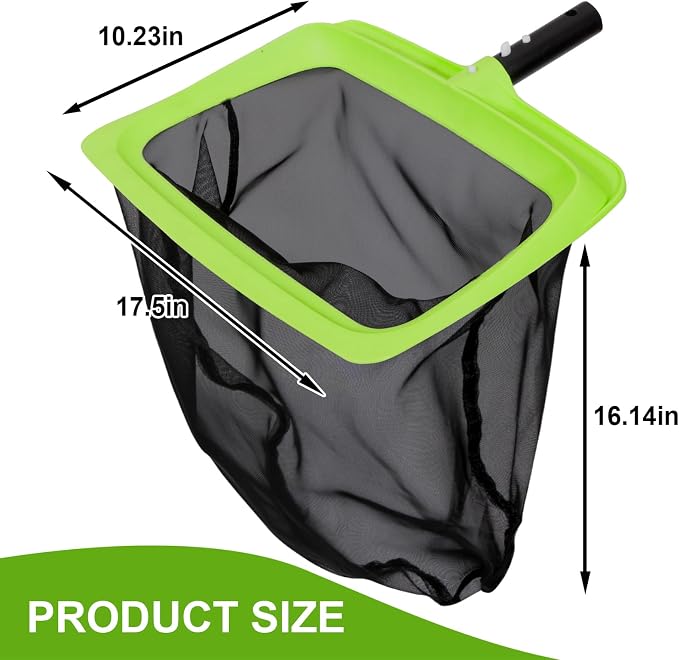 Sepetrel Swimming Pool Leaf Skimmer Net,Fine Nylon Mesh & Reinforced Frame Deep Rake Net,Cleaning Supplies and Accessories, (Pole Not Included)